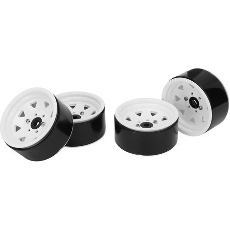 1,9-Zoll-RC-Felgen, universell, robust, 8 Speichen, weiß, kompatibel mit Axial SCX10, SCX10 II und SCX10 III (1/5)