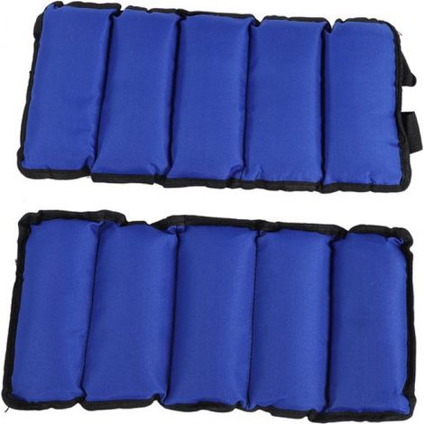Sacs de lestage pour les jambes Sport Series – 2,5 kg chacun – avec double sangle de fixation, total 5,0 kg (2 pièces)