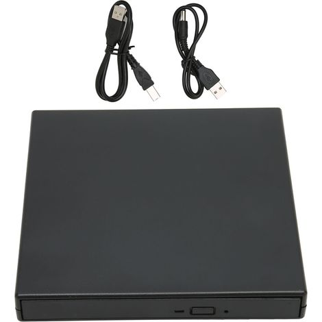 Lecteur Graveur DVD Externe USB 2.0 Ultra Compatible Portable et Silencieux pour PC Portable, Ordinateur de Bureau et AIO (1/5)