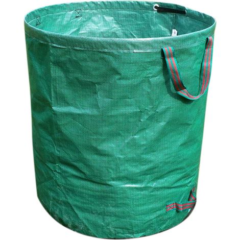 Sacs de jardin tissés réutilisables, grands contenants pliables pour déchets verts et feuilles mortes, usage extérieur. (1/5)