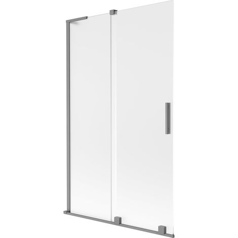 Mexen Velar L mampara de baño de 2 hojas corredera 110 x 150 cm, escarcha, gun metal - 896-110-003-31-95 (1/5)
