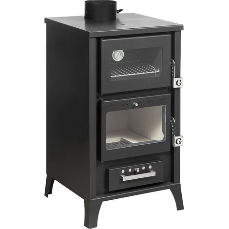 Holzofen "Ares" 15,3 kW aus Stahl h 91 cm Made in Europe