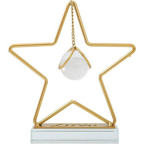 Transparente Kristallkugel mit goldenen Stützverzierungen, s