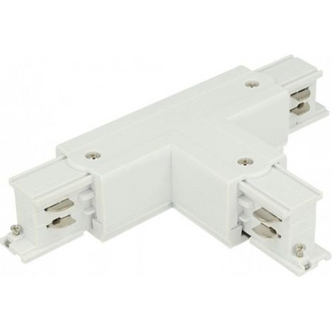 Connettore Giunto Forma T Sinistro Colore Bianco Per Barra Sistema Binario Trifase CB40103 (1/4)