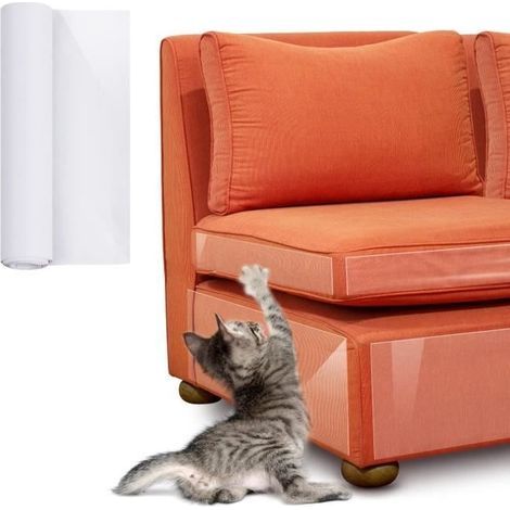 Protection Canape Chat 45x300cm Anti Griffe Porte Protège Protection Contre Rayures Chat Ruban Adhésif Transparent Rouleau Protege (1/4)