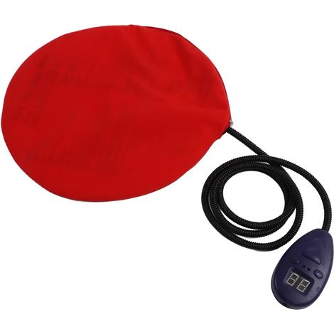 Almohadilla calefactora para mascotas, 7 niveles de temperatura, para perros y gatos, almohadilla calefactora eléctrica con apagado automático para uso doméstico e interior, roja (aprox. 30 cm) (1/5)