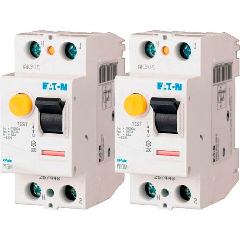 Lot de 2 interrupteurs différentiels à vis 40A type AC 30mA