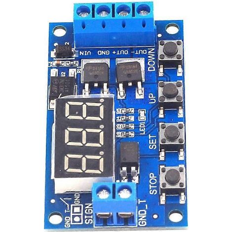 Circuit de relais temporisé avec module de carte de commande à double tube MOSFET (1/5)