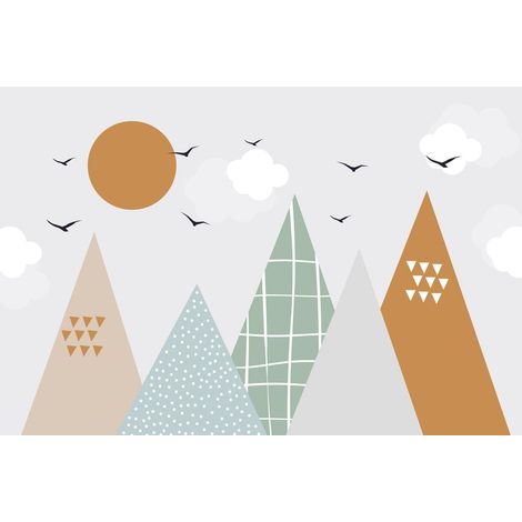 Papier peint Pampas Sky 3,75 m x 2,50 m Papier peint Nature en beige, bleu y compris colle DD129604 (1/3)