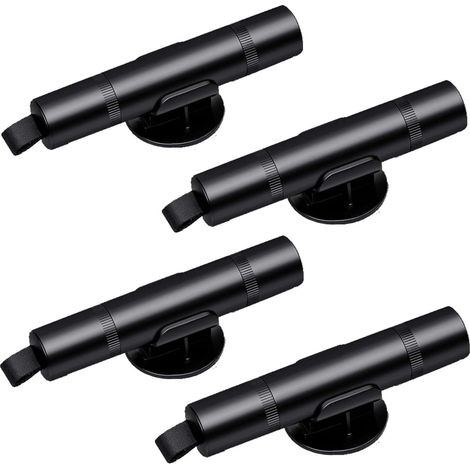4 pièces outils d'urgence brise-vitre coupe-ceinture avec support - Marteau brise-vitre et coupe-ceinture 2 en 1 pour voiture, coupe-ceinture et brise-vitre, sécurité automobile, noir (1/5)