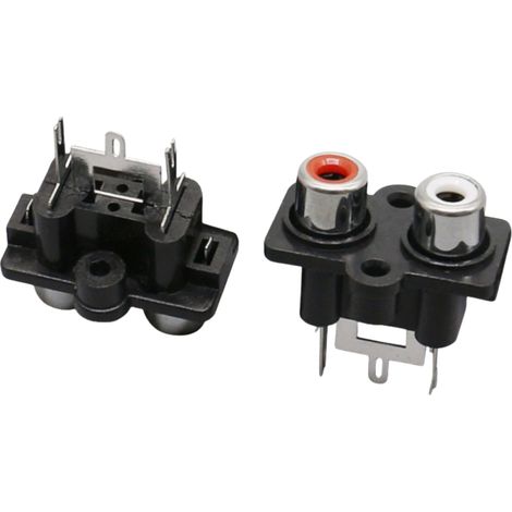 Connecteur d'entrée audio RCA (signal phono), prise vidéo pour haut-parleur, prise audio AV rouge et blanche 2/4/6 broches (RCA-207B) (1/2)