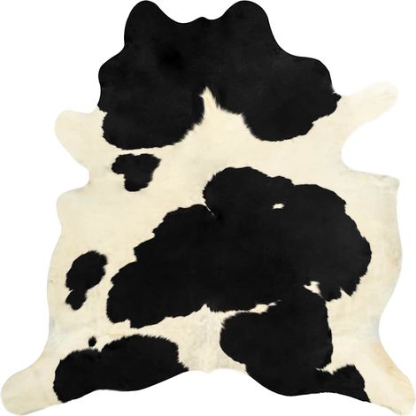 Maison Exclusive - Tapis en peau de vache véritable Noir et blanc 150 x 170 cm