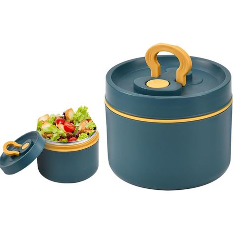 Boîte Alimentaire Isotherme Inox Thermique 650ml Boîte Isotherme Repas Chaud Thermos Boîte Repas Isotherme Chaud Et Froid pour Voyage, Pique-, École, Travail (1/5)