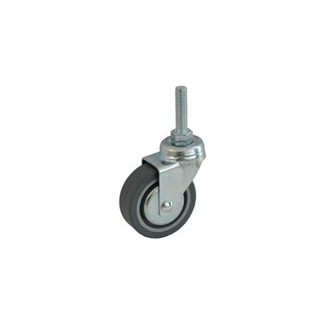 RUOTE IN GOMMA CON PERNO ROTANTANTE E DISCHI PARAFILI 220BP- - ø mm.40x18 perno ø mm.8x30 mm.56h. port. Kg.15 - 4 pezzi AVO