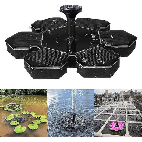 Pompe à fontaine solaire pour l'abreuvement des oiseaux avec hauteur de jet d'eau réglable fontaine solaire flottante pour bassins de jardin. (1/4)