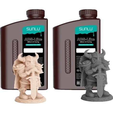Resina simile all'ABS, 1000 g, polimerizzazione UV a 405 nm, a basso odore. (1/2)