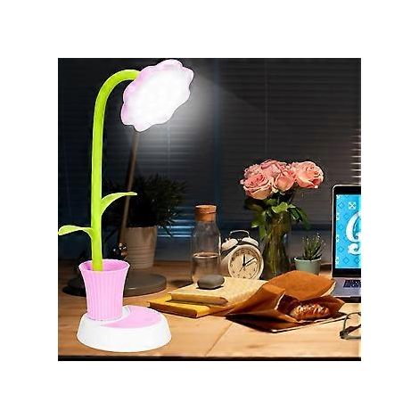 Kinderschreibtischlampe, LED-Schreibtischlampe, dimmbare Nachttischlampe mit Berührungssensor, attraktive Leselampe mit Stifthalter, Lampe