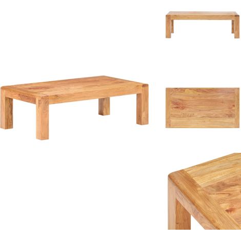 Table basse 110x60x35 cm Bois d'acacia massif et finition miel - Table Basse Acacia - Meuble Rustique - Table D'appoint - Décoration Intérieure - Mobilier Salon (1/5)