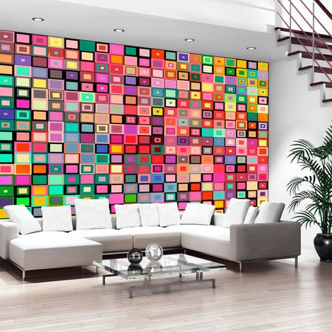 Papier Peint "Colourful Boxes" 140 x 200 cm (1/2)