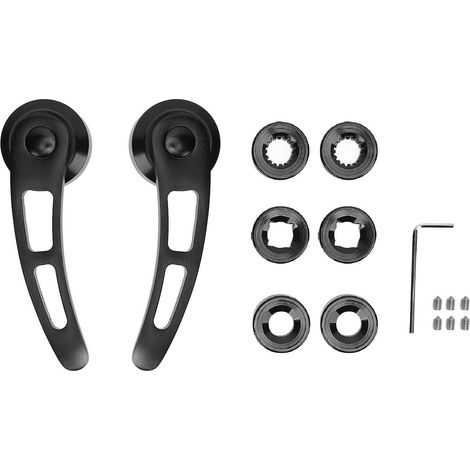 Kit de poignée de porte en aluminium noir, 4 1/4 pouces, ensemble Vintage, poignées extérieures de remplacement pour Mustang (1/5)
