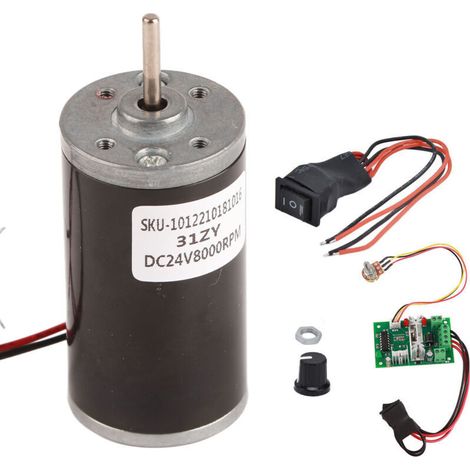 Moteur à Aimant Permanent DC Miniature Haute Vitesse 8000RPM 24V Faible Bruit pour Générateur DIY (1/5)