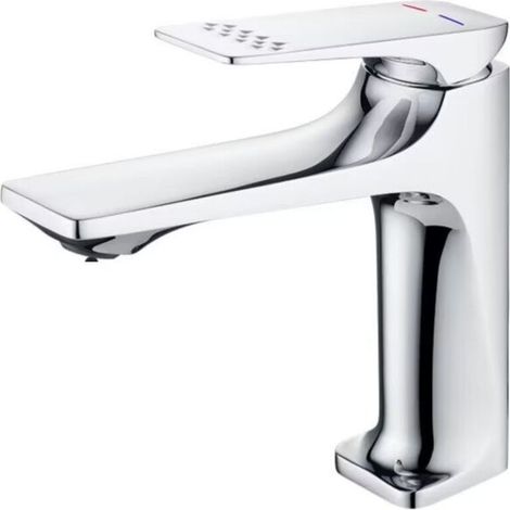 Waschbeckenarmatur, spritzgeschützte Waschbecken-Sprühpistole, weiß mit 60 cm Wasserzulaufschlauch (1/5)