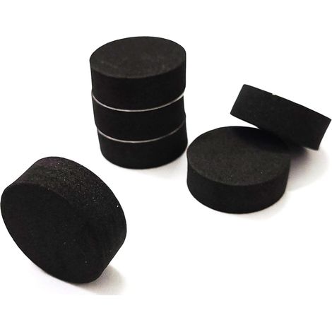 Lot de 100 pieds ronds invisibles autocollants en EVA pour pots de fleurs d'extérieur et d'intérieur Noir 30 x 11 mm (1/2)