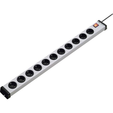 Ehmann 0201x00112301 Steckdosenleiste mit Schalter 11fach Grau Schutzkontakt 1 St.