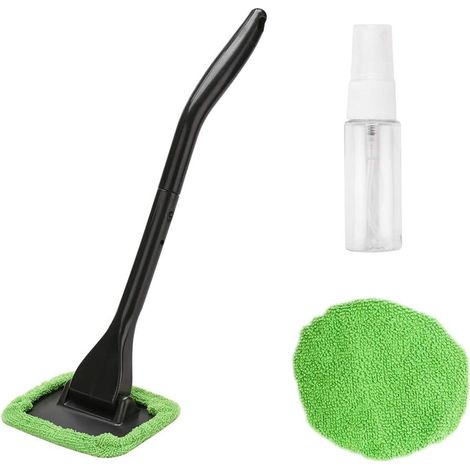 Essuyeur Vitre Auto - Manche Extensible Pivotant - Chiffon Microfibre Lavable - Pour Nettoyage Intérieur Extérieur Vitres Voiture Maison Miroirs Écrans - 1 Pièce (1/5)
