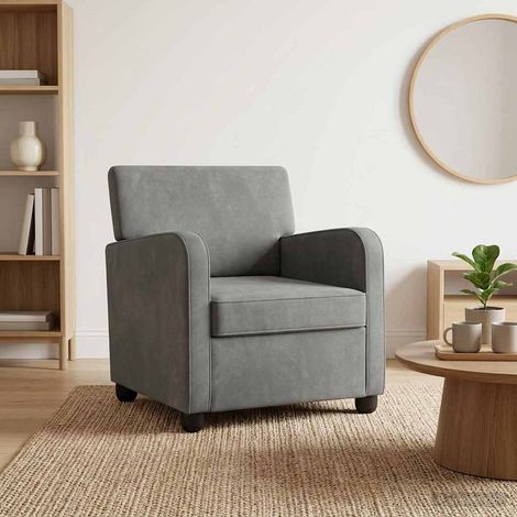 vidaXL Armchair Dark Grey Velvet (1/5)