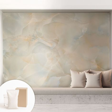 Tapete Vliestapete mit Kleber - trendige Wanddeko - elegant Fototapete für Wohnzimmer - Schlafzimmer Dezente Abstraktion 208x146 cm (1/5)