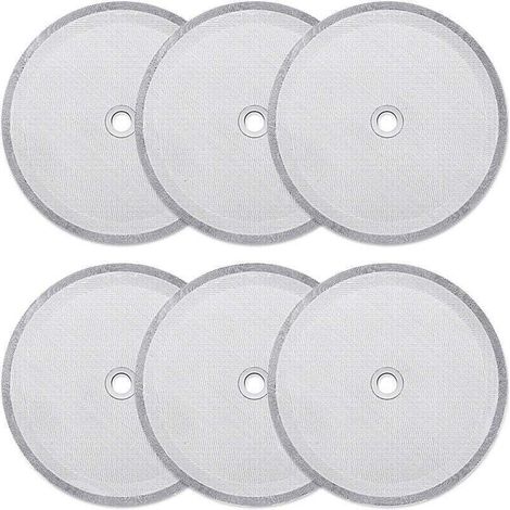 6er-Pack Ersatzsiebfilter für French Press, wiederverwendbare Netzfilter für universelle French-Press-Kaffeemaschinen mit 1000 ml/34 oz/8 Tassen