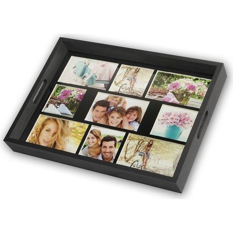 Zep Vassoio Fotografico in Legno Nero 43x35 cm Elegante
