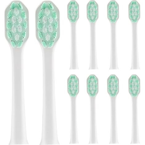 Lot de 10 têtes de brosse à dents électriques 7magic D36 - Blanc (1/5)