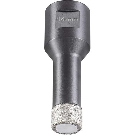kwb 500214 Diamant Fliesen-Loch-Bohrer für Winkelschleifer, Lochsäge mit M14-Aufnahme, Diamont-Bohrkrone Durchmesser 14 mm (1/3)