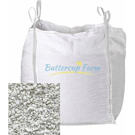 White Spar Chippings - 8-14mm - Premium Aggregate Bulk Bag - 850 kilos