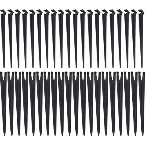 40 Pegs for Irrigation Hose Support, Ground Fixing for Garden Watering Pipe, Durable PE Stake for Drip System, Automatic Watering Accessory for Vegetable Garden Greenhouse (1/5)