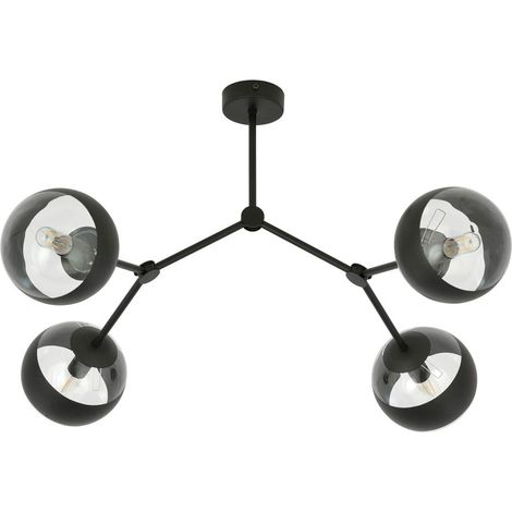Plafonnier Emibig SPACE noir verre 4xE14 dimmable 80cm (1/5)