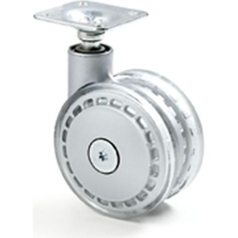 ITALIANA FERRAMENTA rueda daytona 1 plástico d60 h84 alum/transpar