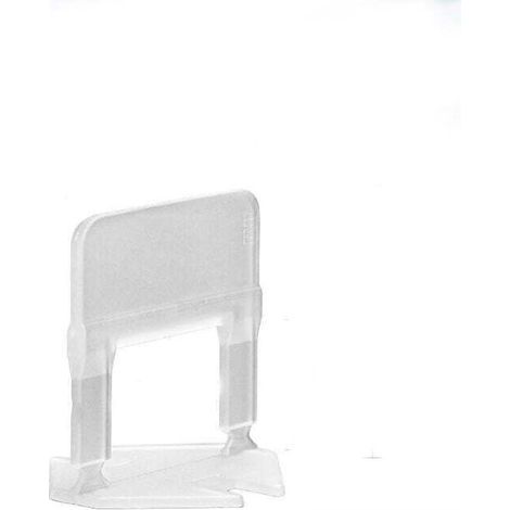 Lot de 100 languettes de nivellement pour aider à la pose de carrelage 2 mm, transparent (1/4)