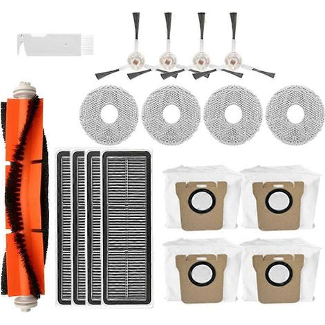 Pièces détachées pour aspirateur robot Xiaomi Mijia Omni 2 C102CN, B101CN, B116CN, X10+ : brosse principale, filtre HEPA et sac à poussière. (1/5)