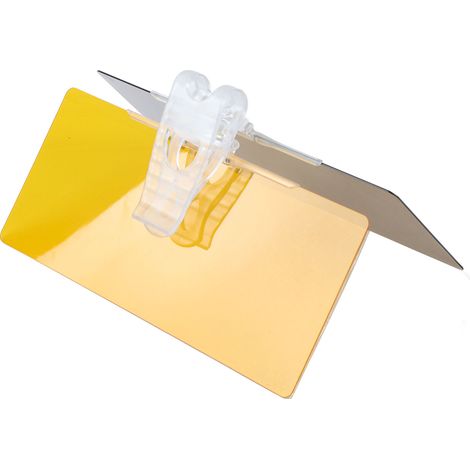 Visière pare-soleil 2-en-1 anti-éblouissement jour nuit noir jaune rotative résistante aux UV universelle (1/5)