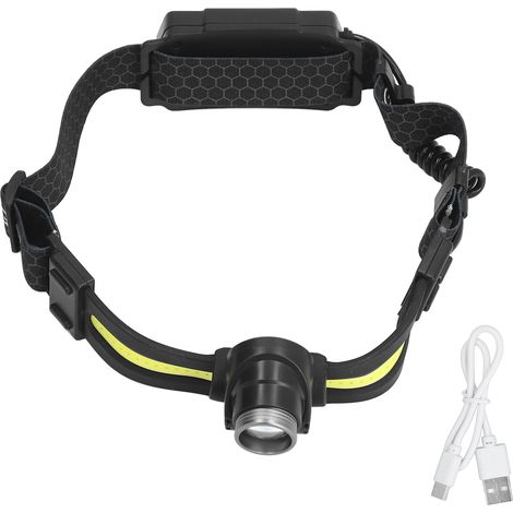 Wiederaufladbare, wasserdichte und leichte LED-Stirnlampe zum Wandern, Campen und für Outdoor-Aktivitäten (1/5)