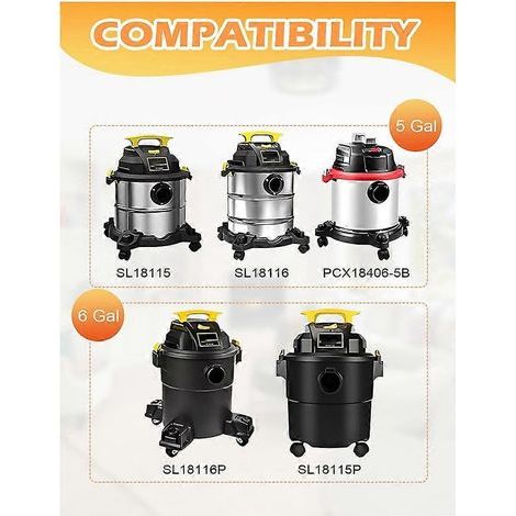 Sacs 19-3100 pour aspirateurs eau et poussière de 5 à 6 gallons (1/5)