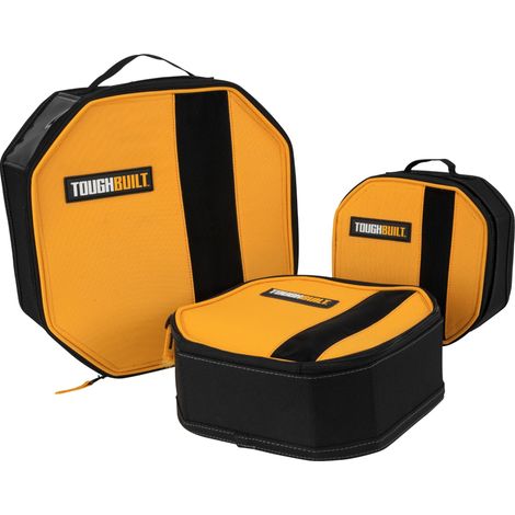 Toughbuilt – Lot de 3 boîtes de rangement 28x15x7cm TB192B – Matériaux polyester et acier – Accès facile avec fermeture éclair – Fenêtres en filet robustes (1/4)