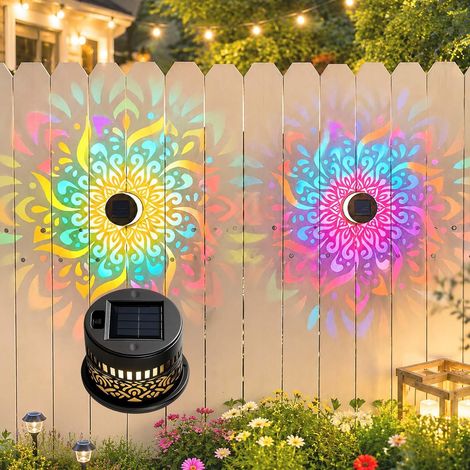 Fleur De Lumiere Solaire Murale, Lampe Solaire Murale Exterieur, Fleur De Lumiere Solaires(1PC-B) (1/5)