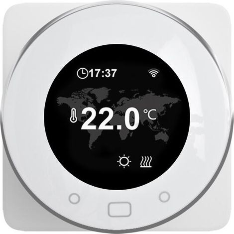 Milano Connect Google Home and Amazon Alexa Compatible Wi-Fi Programmable Temperature Control Heating Thermostat Google Home and Amazon Alexa Compatible - Round Thermostat