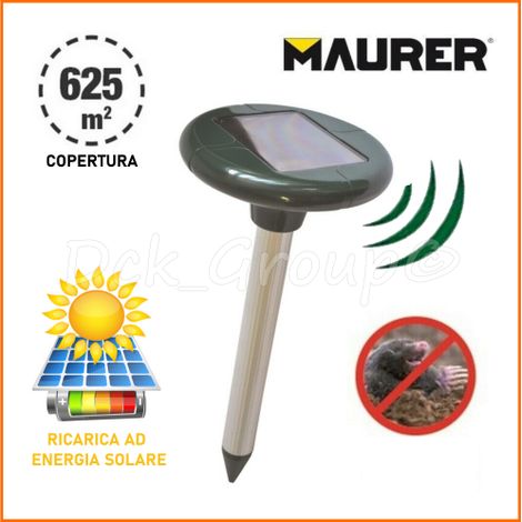 Repellente Ultrasuoni Per Talpe Scacciatalpe Roditori Maurer Papillon 625M Carica Solare (1/10)