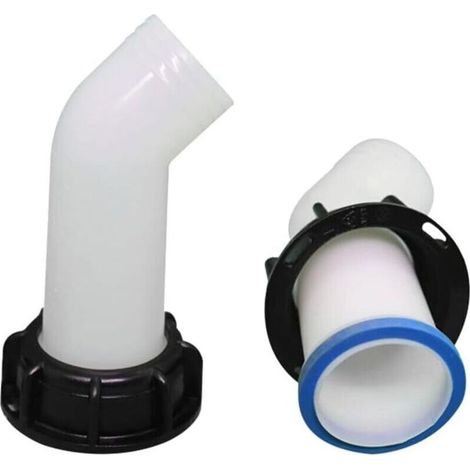 Scarico Ahlsen con dado, prolunga per valvola di ugello per serbatoio d'acqua IBC da 1000 litri, prolunga per ugello pioggia, ugello per tubo flessibile, raccordo per rubinetto IBC, adattatore univers (1/5)