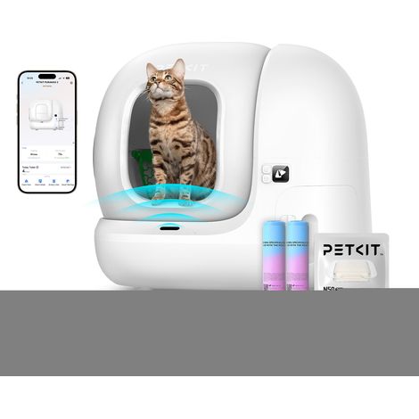 PETKIT Pura Max 2 Selbstreinigende Katzentoilette, 76L Katzenklo Selbstreinigend,xSecure,Geruchsbeseitigung,App-Steuerung,Große Fassungsvermögen,für Mehrere Katzen(Deo und Sandkissen Frei, mit N50)